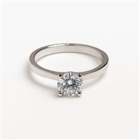 Anello da donna in oro bianco 9 kt con zircone solitario da 8 mm – Misura 14 – Idee Preziose dal 1987 - IP.AK18B/56